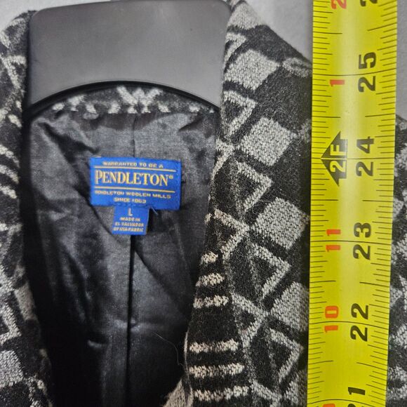 Pendleton Wool Full Zip Collared Blazer Jacket Southwest Aztec Pockets Women's L - Picture 2 of 10